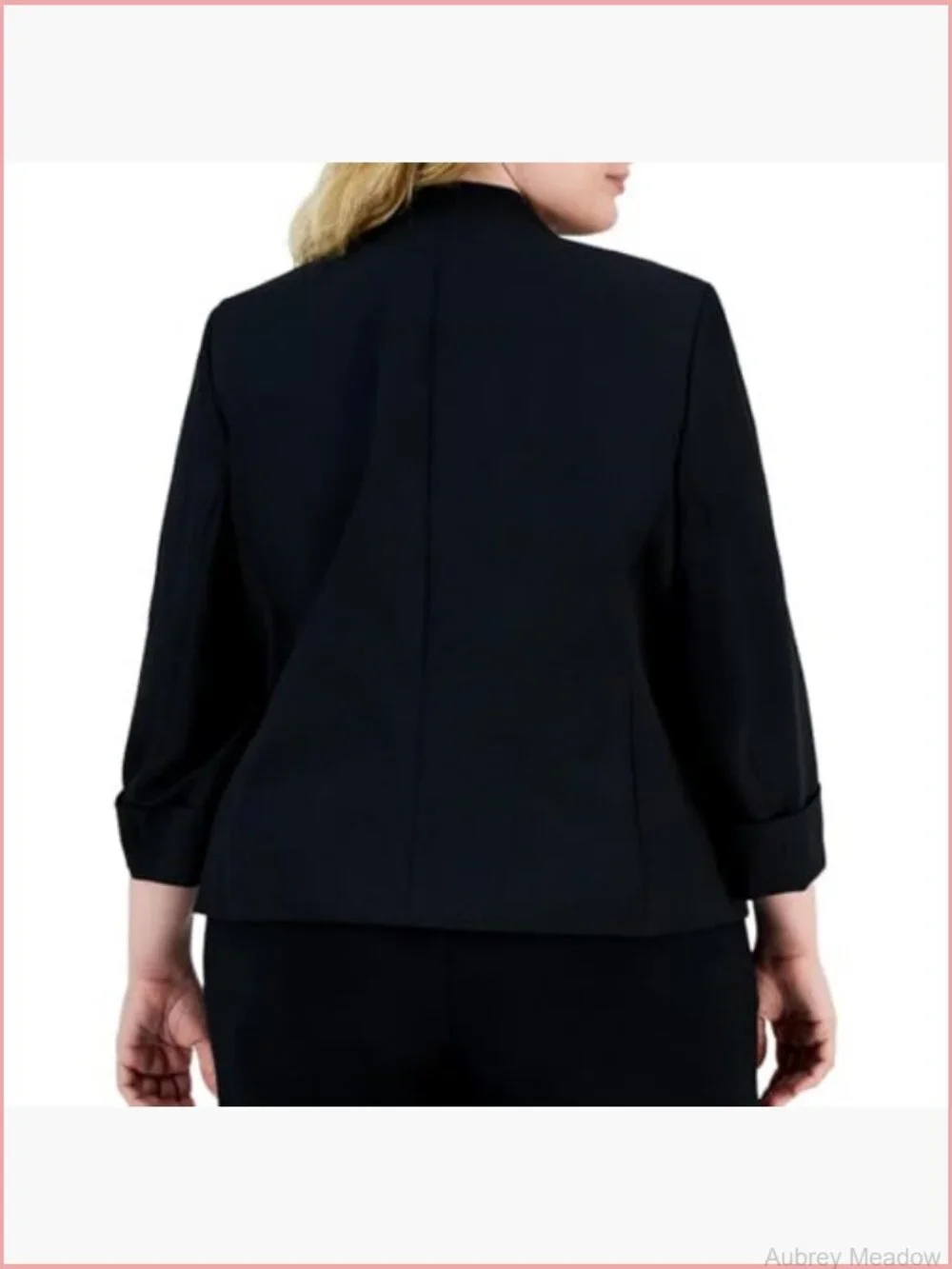 Women's 3/4 Cuffed Sleeve Cardigan-Style Blazer